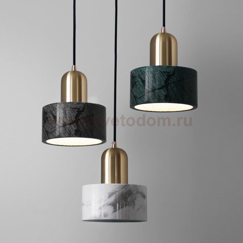 Подвесной светильник Cloyd ANTUAN P1 / D16 см - черн.мрамор (арт.10795)