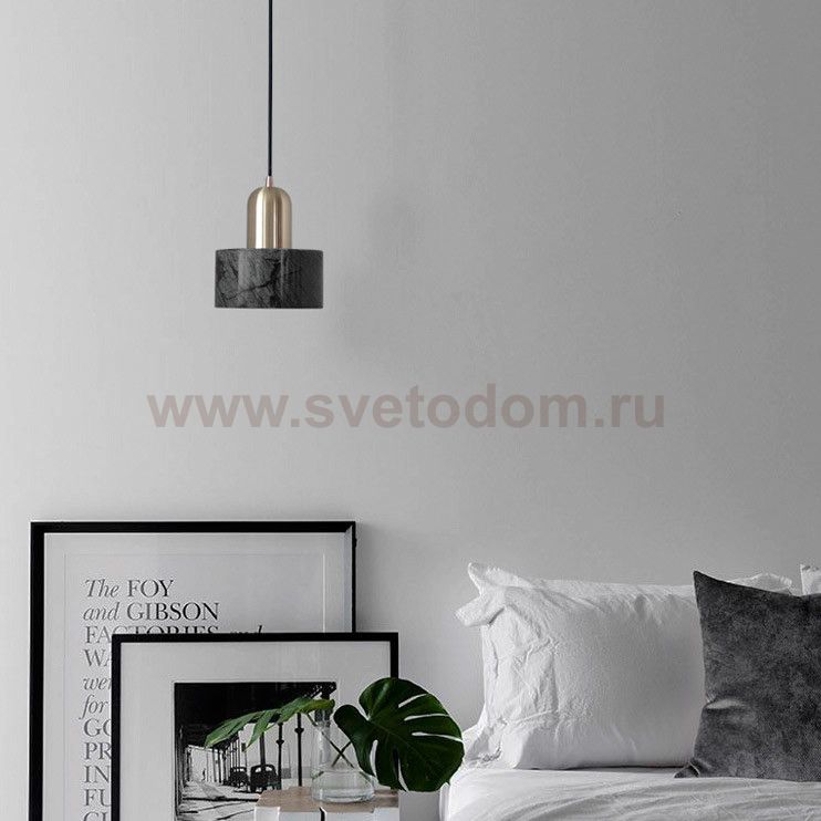 Подвесной светильник Cloyd ANTUAN P1 / D16 см - черн.мрамор (арт.10795)