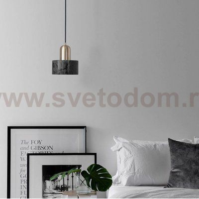 Подвесной светильник Cloyd ANTUAN P1 / D16 см - черн.мрамор (арт.10795)