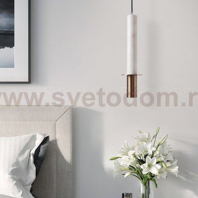 Подвесной светильник Cloyd CLARNET P1 / выс. 36 см - бел.мрамор (арт.10796)