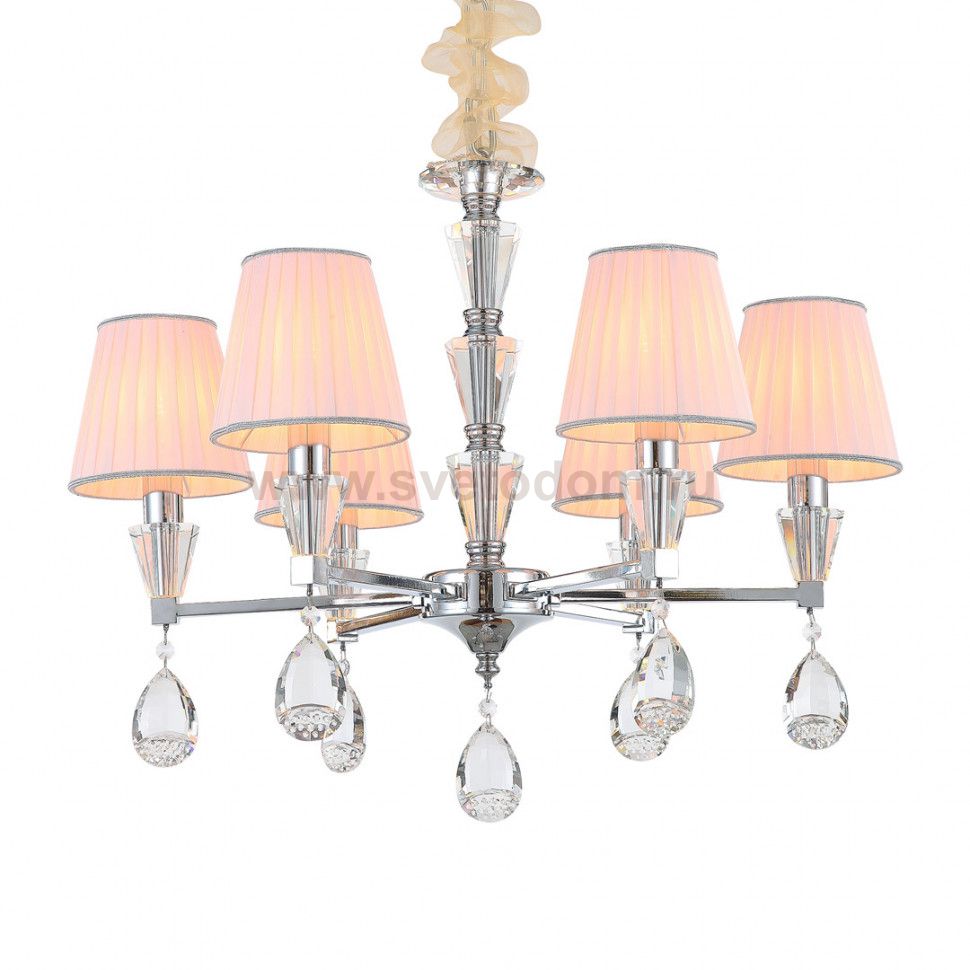 Люстра Cloyd ARTORIA C6 / бел. абажур - D65 см - хром (арт.10799)