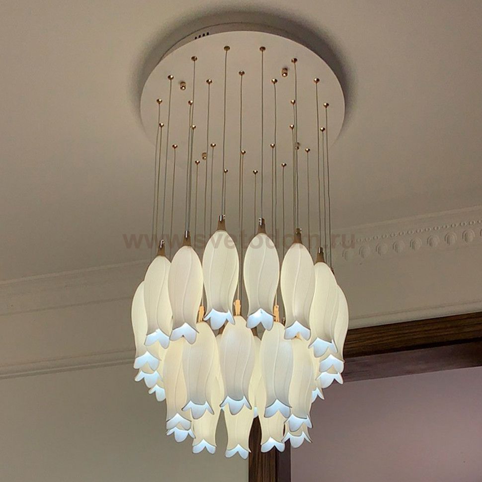 Люстра Cloyd ARGANA C26 / D50 см - керамика - белый (арт.10806)