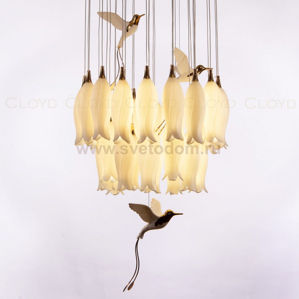 Люстра Cloyd ARGANA C30 / D60 см- керамика, фарфор - белый (арт.10808)