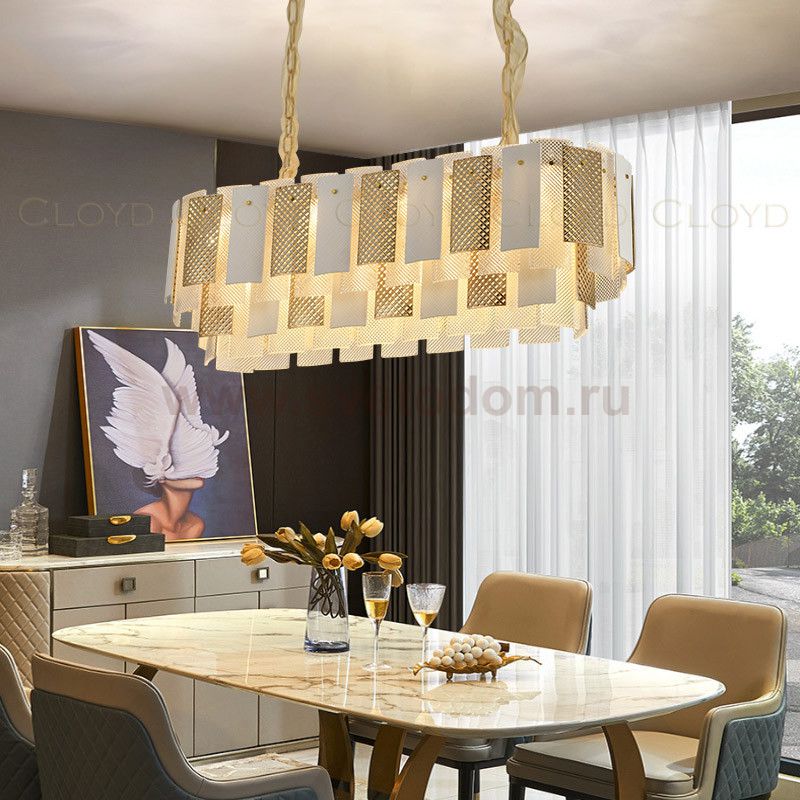 Люстра Cloyd PIANOLA C14 / L100 см - золото (арт.10817)