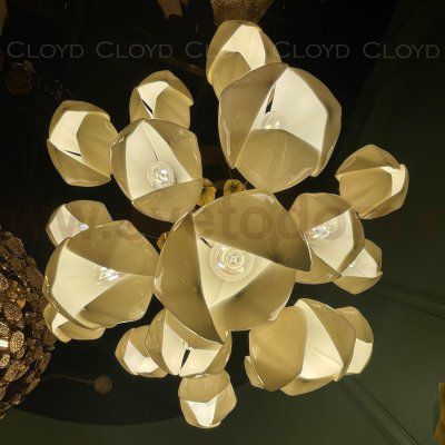 Люстра Cloyd MANGRA-A C19 / D60 см - керамика - золото (арт.10824)