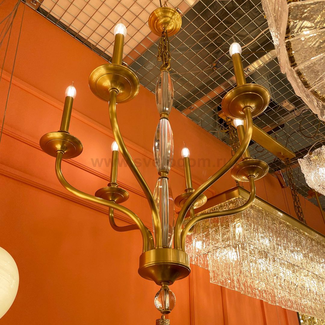 Люстра Cloyd EGGLETON C6 / D70 см - латунь (арт.10853)