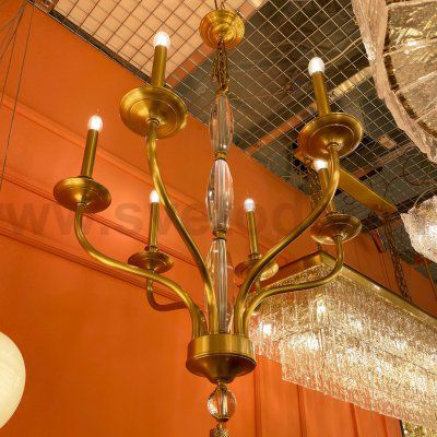 Люстра Cloyd EGGLETON C6 / D70 см - латунь (арт.10853)