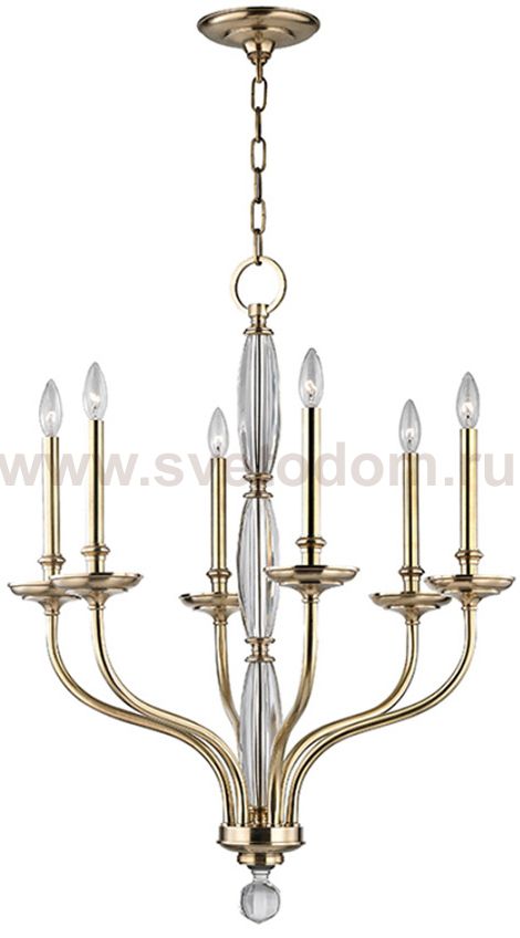 Люстра Cloyd EGGLETON C6 / D70 см - латунь (арт.10853)