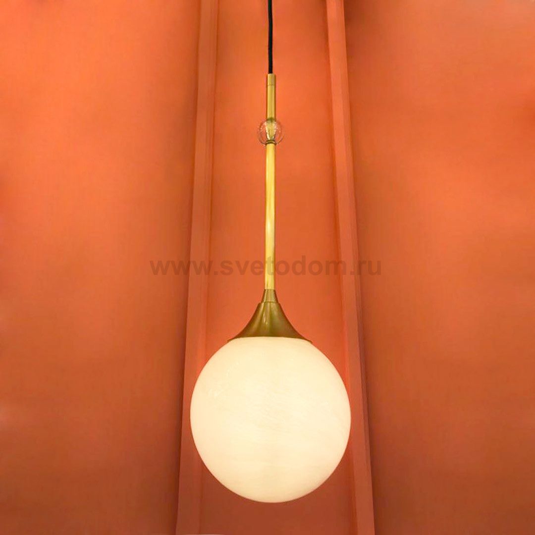 Подвесной светильник Cloyd TAOS-B P1 / D18 см - латунь (арт.10861)
