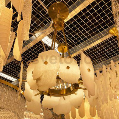 Люстра Cloyd KNOSS C1 / D45 см - алебастр - латунь (арт.10918)