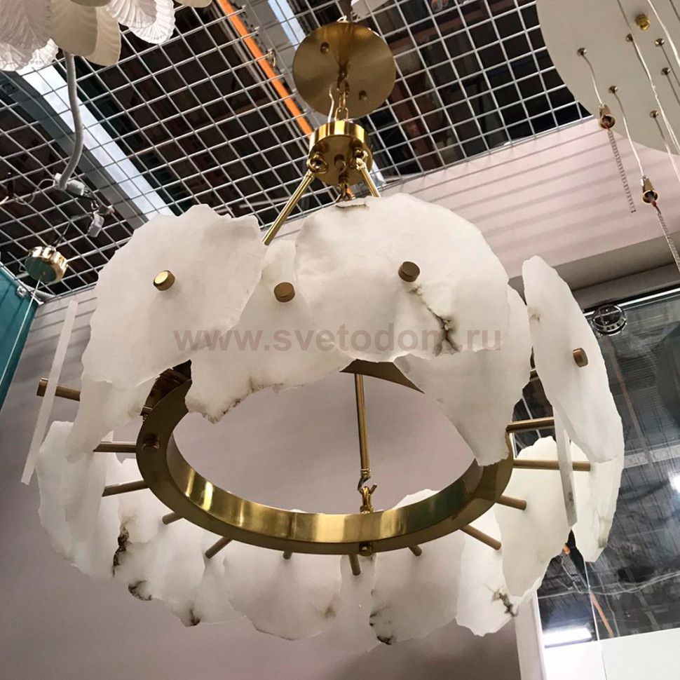 Люстра Cloyd KNOSS C1 / D60 см - алебастр - латунь (арт.10919)