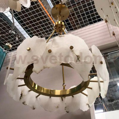 Люстра Cloyd KNOSS C1 / D60 см - алебастр - латунь (арт.10919)