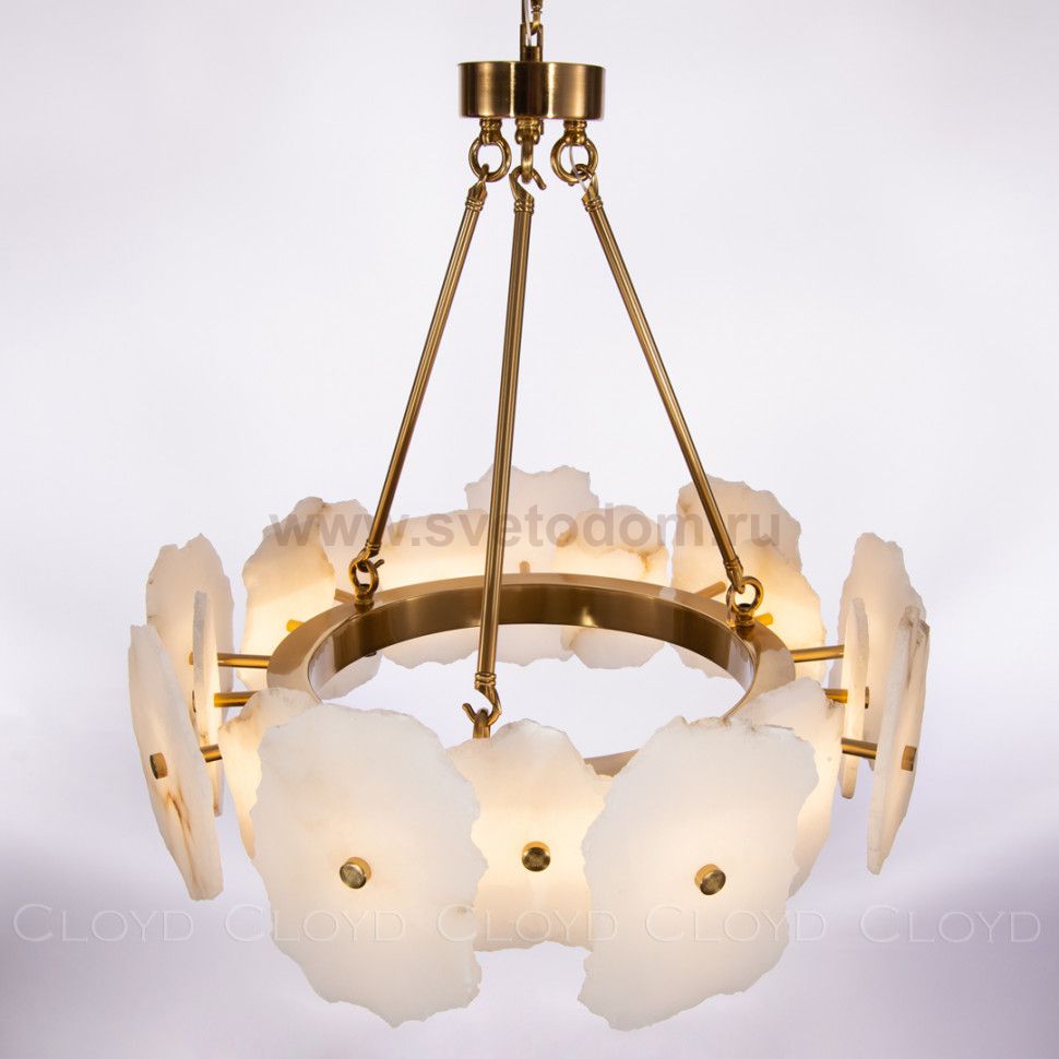 Люстра Cloyd KNOSS C1 / D60 см - алебастр - латунь (арт.10919)