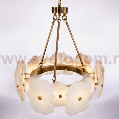 Люстра Cloyd KNOSS C1 / D60 см - алебастр - латунь (арт.10919)