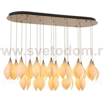 Люстра Cloyd MANGRA-A C19 / L100 см - керамика - золото (арт.10958)