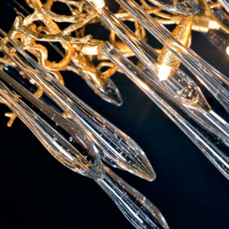 Люстра Cloyd SURINAM C8 / D60 см - латунь - бесцвет. стекло (арт.10977)