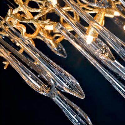 Люстра Cloyd SURINAM C8 / D60 см - латунь - бесцвет. стекло (арт.10977)