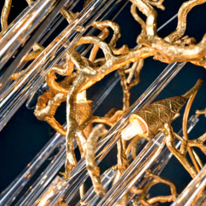 Люстра Cloyd SURINAM C8 / D60 см - латунь - бесцвет. стекло (арт.10977)