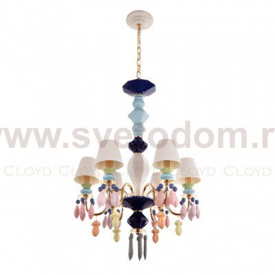 Люстра Cloyd LOTTIE-A C6 / D56 см- цветная керамика (арт.11043)