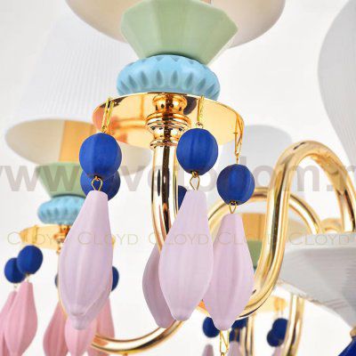 Люстра Cloyd LOTTIE-A C6 / D56 см- цветная керамика (арт.11043)