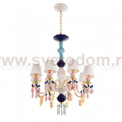 Люстра Cloyd LOTTIE-A C8 / D63 см- цветная керамика (арт.11044)