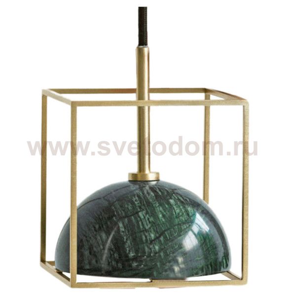 Подвесной светильник Cloyd TESSER P1 / латунь - зелен.мрамор (арт.11051)
