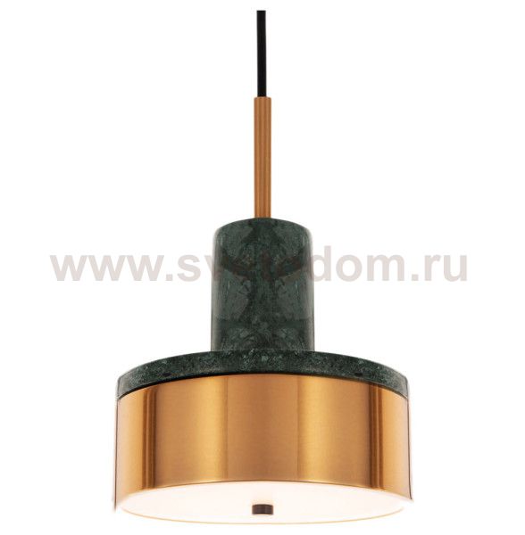 Подвесной светильник Cloyd ARTUS P1 / латунь - зелен.мрамор (арт.11056)