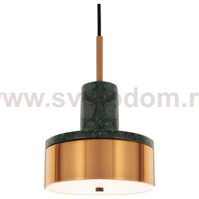 Подвесной светильник Cloyd ARTUS P1 / латунь - зелен.мрамор (арт.11056)