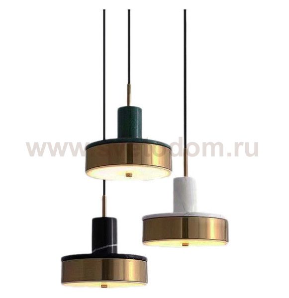 Подвесной светильник Cloyd ARTUS P1 / латунь - зелен.мрамор (арт.11056)