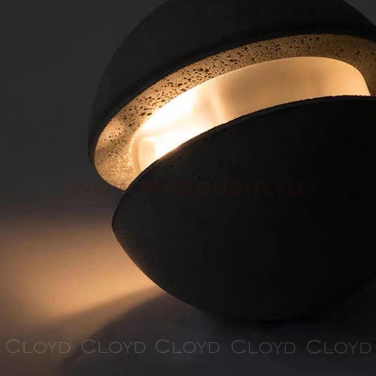 Подвесной светильник Cloyd SAURON P1 / D14 см - черный - сер. бетон (арт.11073)