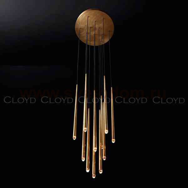 Подвесной светильник Cloyd MILVUS-B P14 / D55 см - латунь (арт.11112)