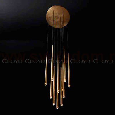 Подвесной светильник Cloyd MILVUS-B P14 / D55 см - латунь (арт.11112)