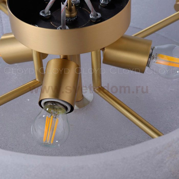 Потолочный светильник Cloyd MART FM4 / D41 см - латунь (арт.11118)