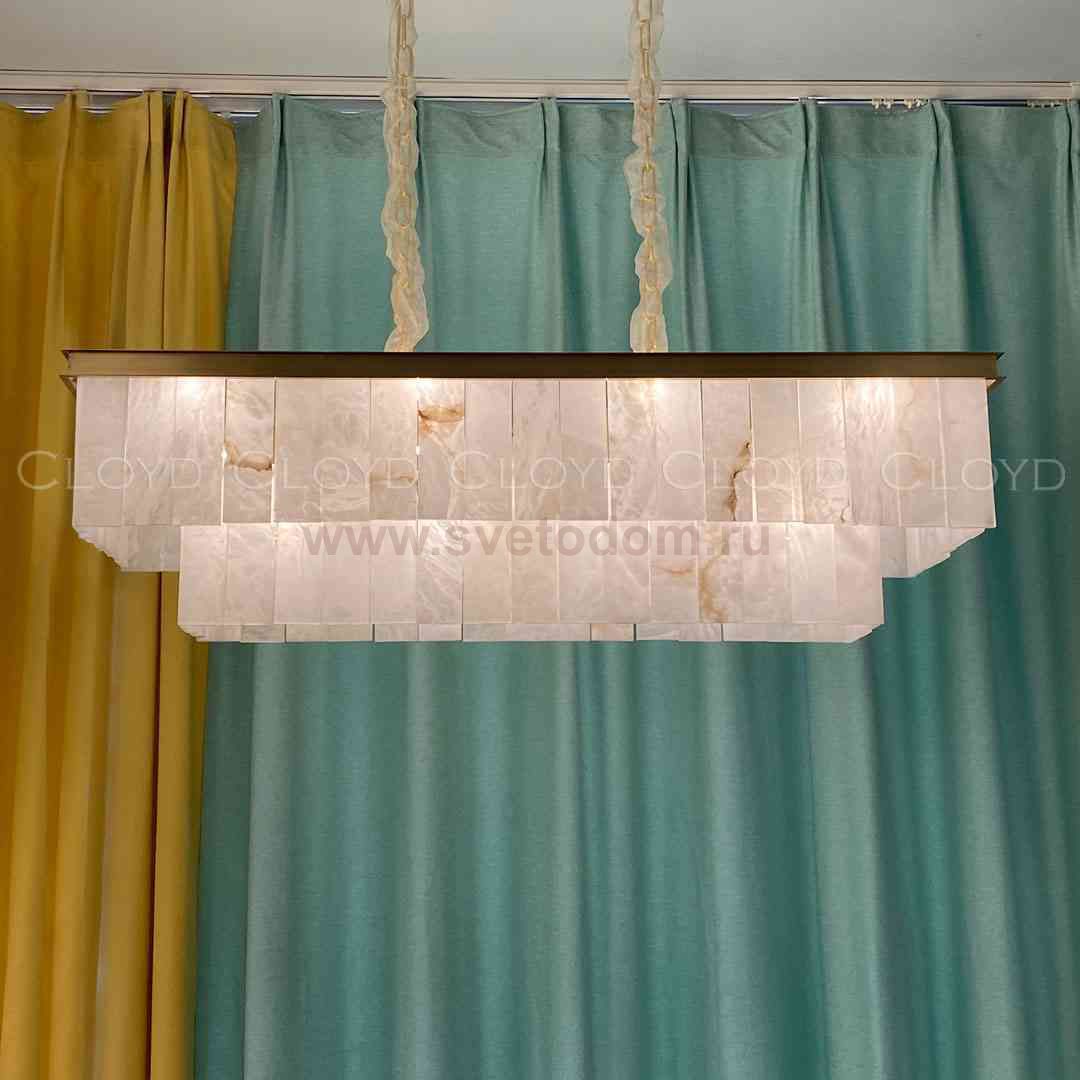 Люстра Cloyd HERCULANUM-B C12 / L105 см - алебастр - латунь (арт.11142)