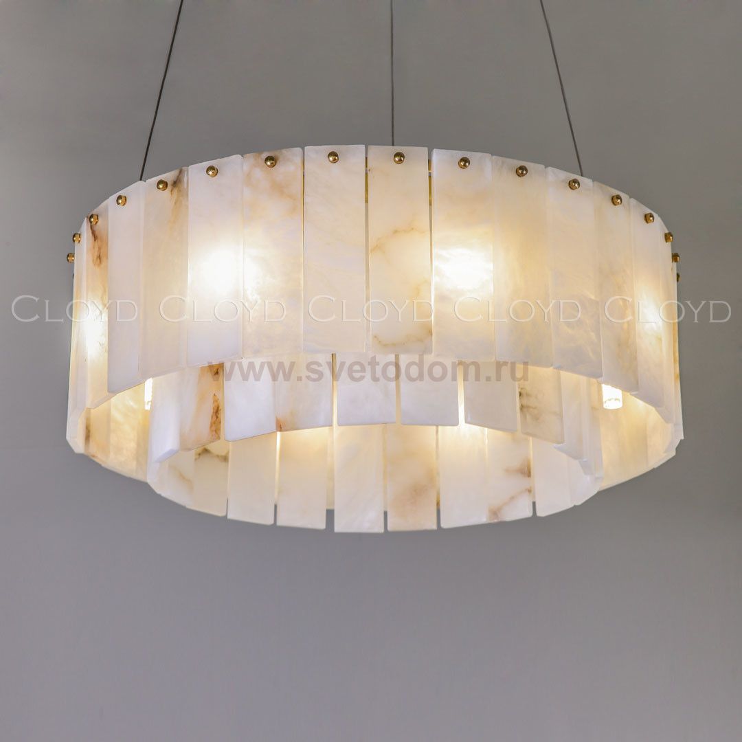 Люстра Cloyd HERCULANUM-A C8 / D60 см - алебастр - латунь (арт.11155)