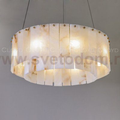 Люстра Cloyd HERCULANUM-A C8 / D60 см - алебастр - латунь (арт.11155)