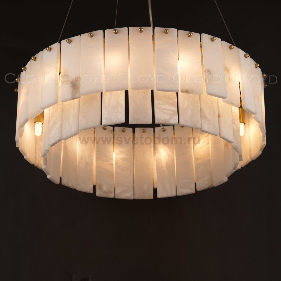 Люстра Cloyd HERCULANUM-A C8 / D60 см - алебастр - латунь (арт.11155)
