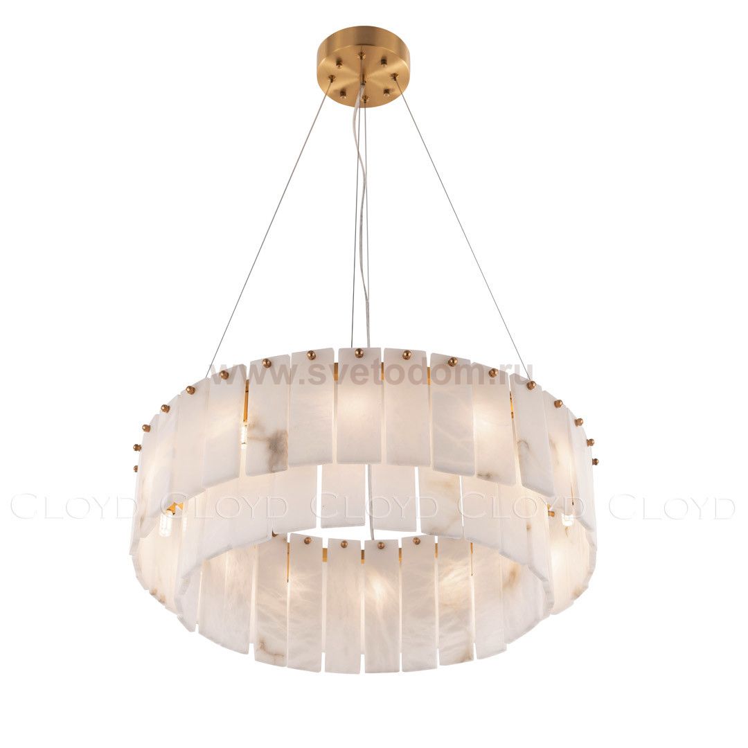 Люстра Cloyd HERCULANUM-A C8 / D60 см - алебастр - латунь (арт.11155)