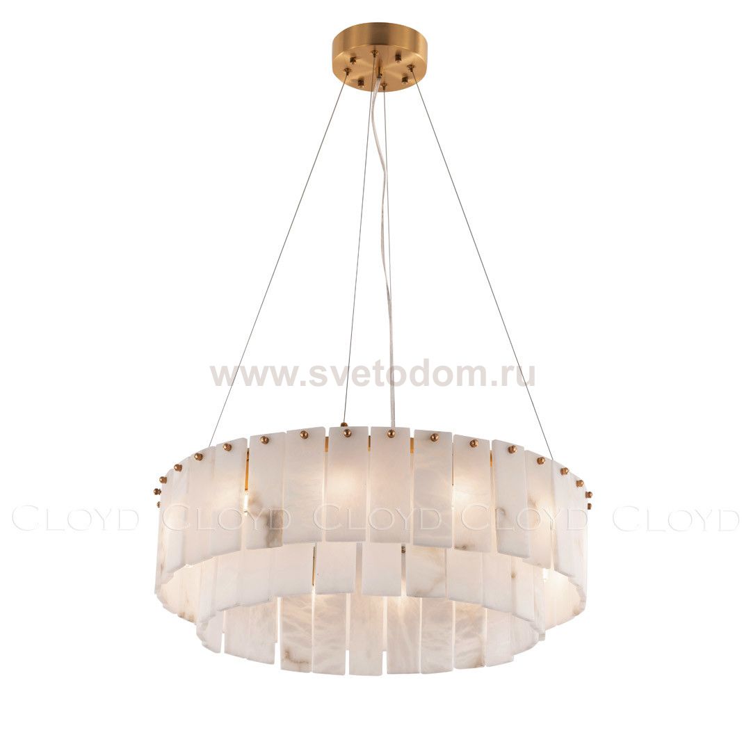 Люстра Cloyd HERCULANUM-A C8 / D60 см - алебастр - латунь (арт.11155)