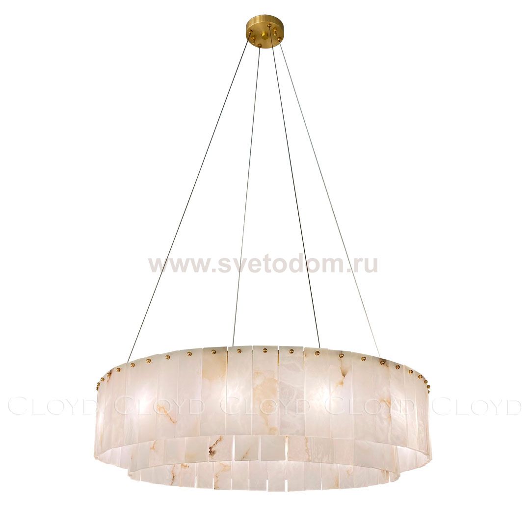 Люстра Cloyd HERCULANUM-A C12 / D80 см - алебастр - латунь (арт.11156)