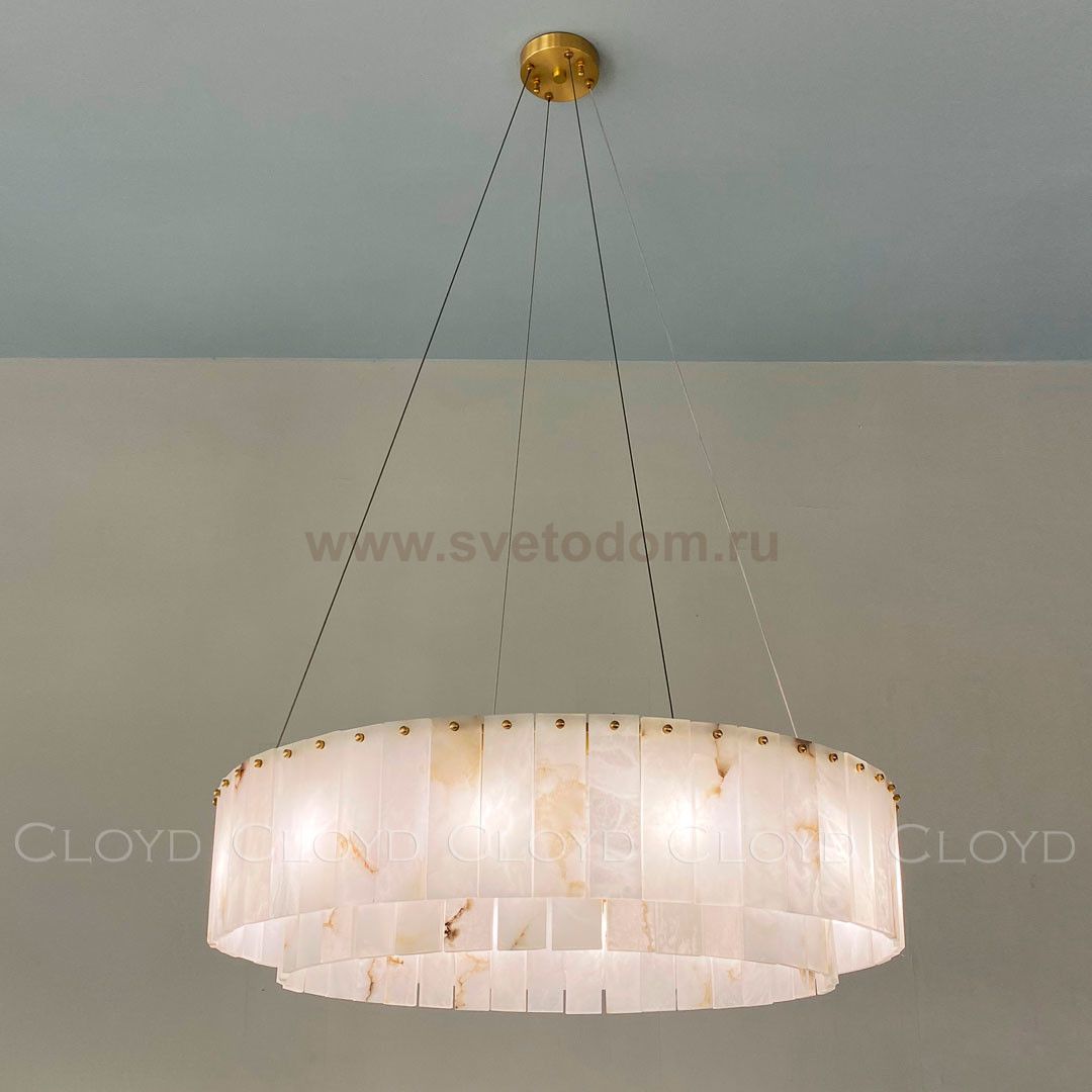 Люстра Cloyd HERCULANUM-A C12 / D80 см - алебастр - латунь (арт.11156)