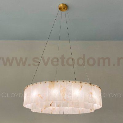 Люстра Cloyd HERCULANUM-A C12 / D80 см - алебастр - латунь (арт.11156)