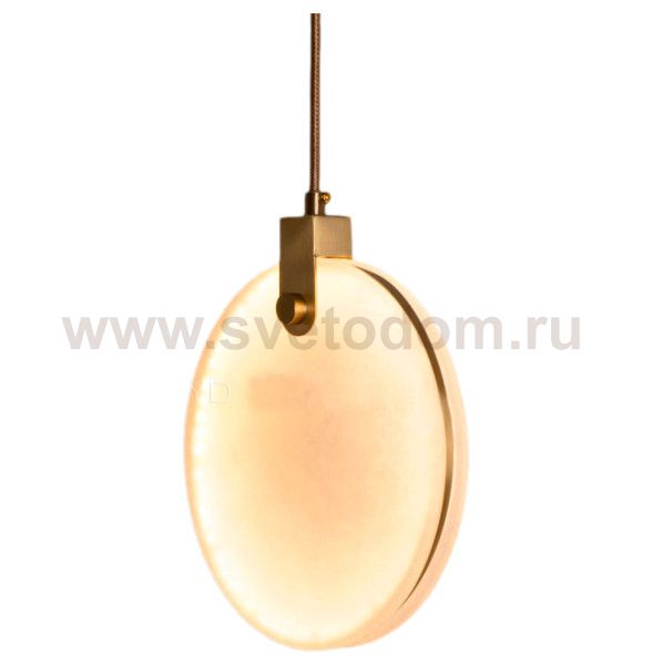 Подвесной светильник Cloyd BOSFOR P1 / D20 см - алебастр - латунь (арт.11163)
