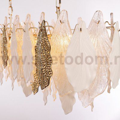 Люстра Cloyd SENEGAL C14 / L105 см - с золотыми листьями - золото (арт.11178)