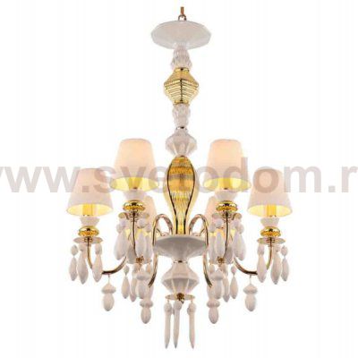 Люстра Cloyd LOTTIE-B C6 / D54 см- бел.-золотая керамика (арт.11211)