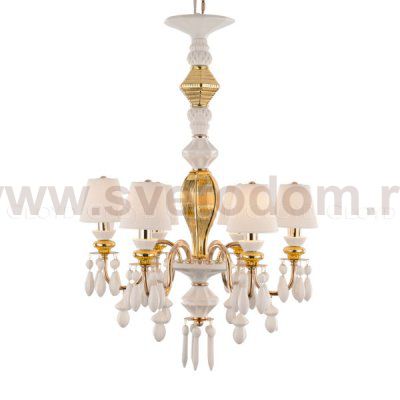 Люстра Cloyd LOTTIE-B C6 / D54 см- бел.-золотая керамика (арт.11211)