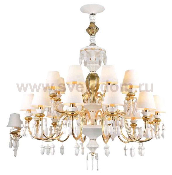 Люстра Cloyd LOTTIE-B C20 / D92 см- бел.-золотая керамика (арт.11213)