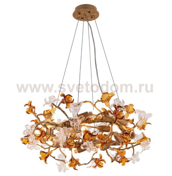 Люстра Cloyd GUATEMALA C14 / D60 см - латунь (арт.11215)