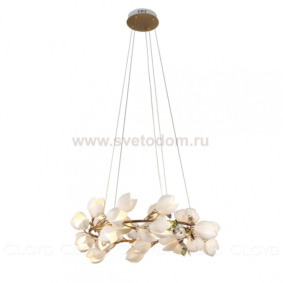 Люстра Cloyd MANGRA-B C40 / D80 см - керамика - золото (арт.11216)