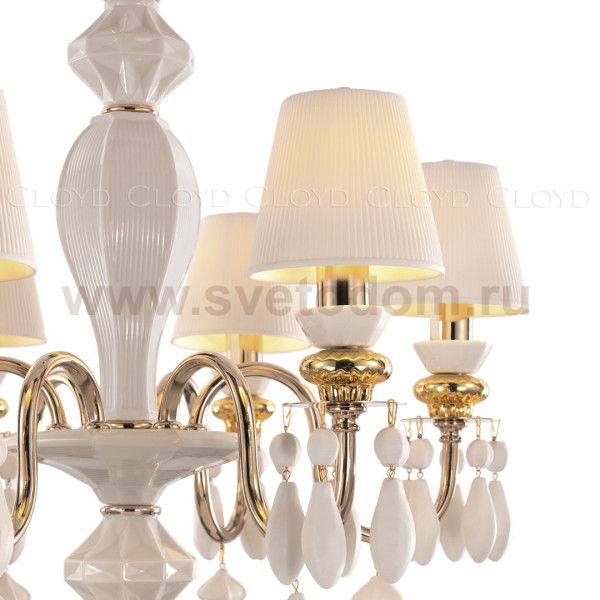 Люстра Cloyd LOTTIE-C C6 / D54 см- белая керамика (арт.11218)